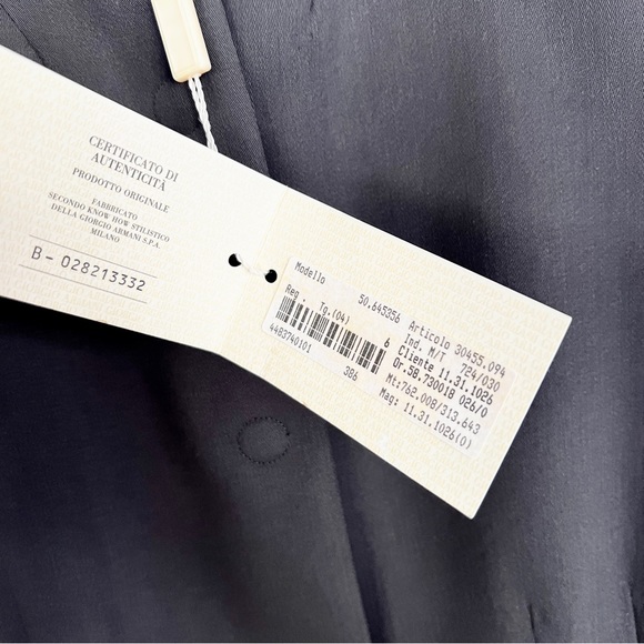 Vintage GIORGIO ARMANI F/W 1999 Wool Collarless Snap Button Blazer in Grey - Picture 7 of 9